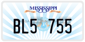BL5755  license plate in MS