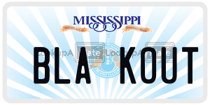BLAKOUT  license plate in MS