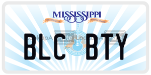 BLCBTY  license plate in MS