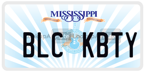 BLCKBTY  license plate in MS