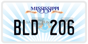 BLD206  license plate in MS