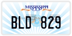 BLD829  license plate in MS
