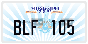 BLF105  license plate in MS