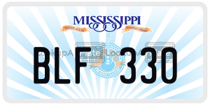 BLF330  license plate in MS