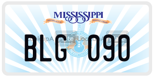 BLG090  license plate in MS