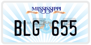 BLG655  license plate in MS