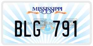 BLG791  license plate in MS