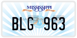 BLG963  license plate in MS