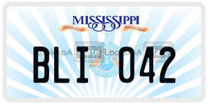 BLI042  license plate in MS