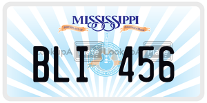 BLI456  license plate in MS