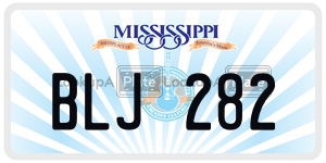BLJ282  license plate in MS