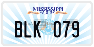 BLK079  license plate in MS