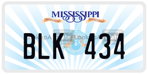 BLK434  license plate in MS