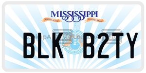 BLKB2TY  license plate in MS