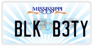BLKB3TY  license plate in MS