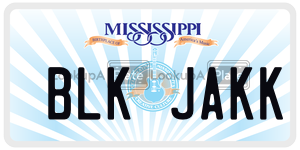 BLKJAKK  license plate in MS