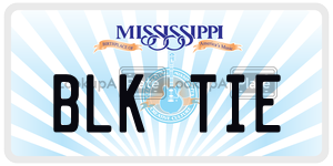 BLKTIE  license plate in MS