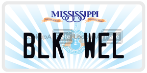 BLKWEL  license plate in MS