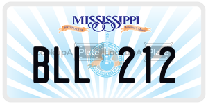 BLL212  license plate in MS