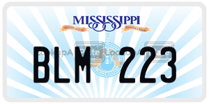 BLM223  license plate in MS