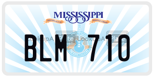 BLM710  license plate in MS