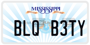 BLQB3TY  license plate in MS