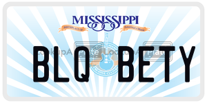 BLQBETY  license plate in MS