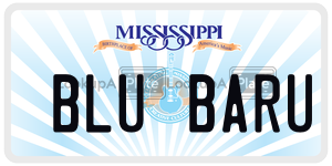 BLUBARU  license plate in MS