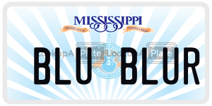 BLUBLUR  license plate in MS