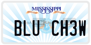 BLUCH3W  license plate in MS