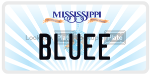 BLUEE  license plate in MS