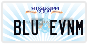 BLUEVNM  license plate in MS
