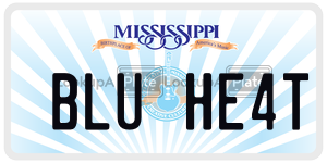 BLUHE4T  license plate in MS
