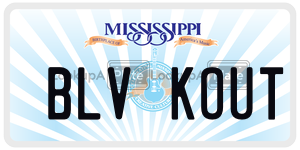 BLVKOUT  license plate in MS