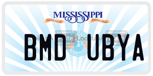 BMDUBYA  license plate in MS