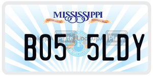 BO55LDY  license plate in MS