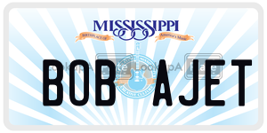 BOBAJET  license plate in MS