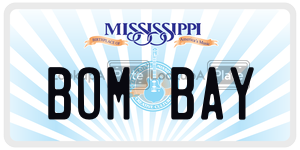 BOMBAY  license plate in MS