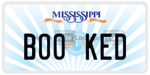 BOOKED  license plate in MS