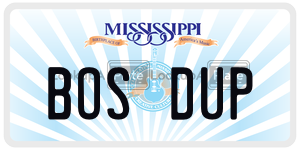 BOSDUP  license plate in MS