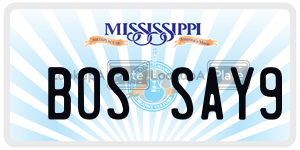 BOSSAY9  license plate in MS