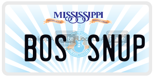 BOSSNUP  license plate in MS