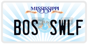 BOSSWLF  license plate in MS