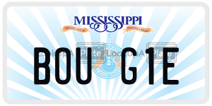 BOUG1E  license plate in MS