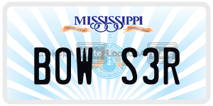 BOWS3R  license plate in MS