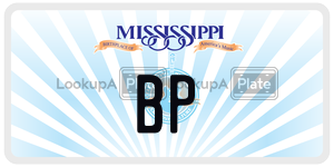 BP  license plate in MS