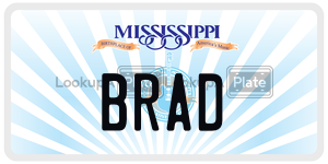 BRAD  license plate in MS