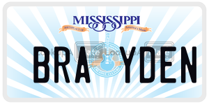 BRAYDEN  license plate in MS