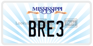 BRE3  license plate in MS