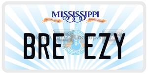 BREEZY  license plate in MS